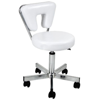 .Taboret kosmetyczny CLASSIC do pedicure z oparciem .